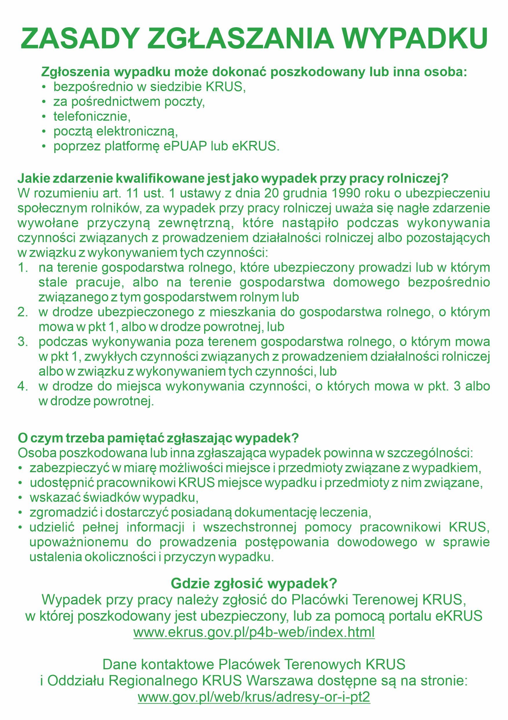 Ulotka informacyjna