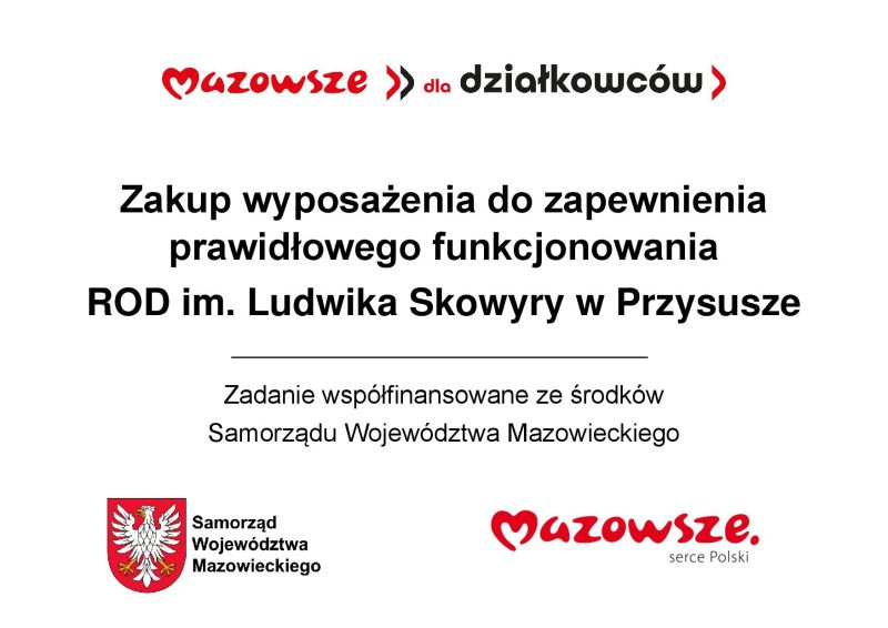 Mazowsze dla działkowców 