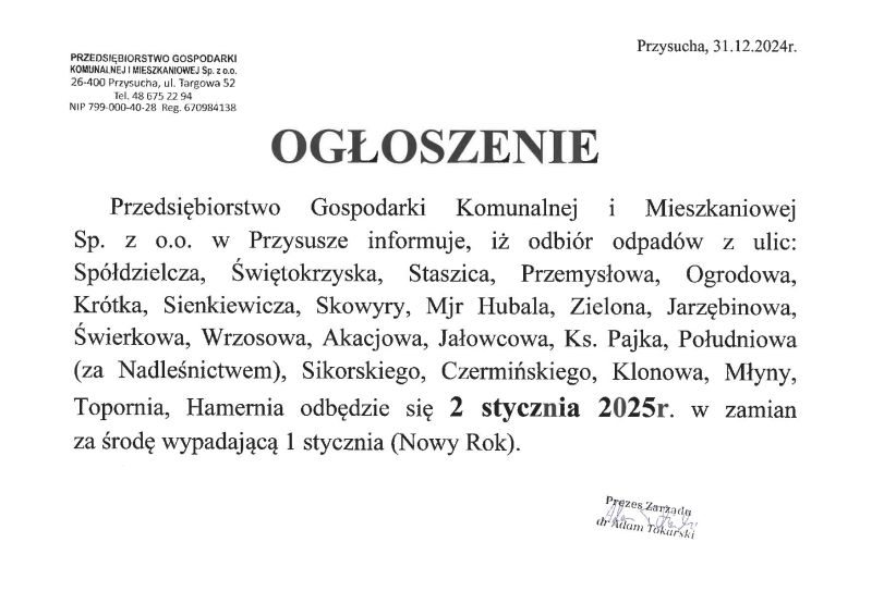 Ogłoszenie