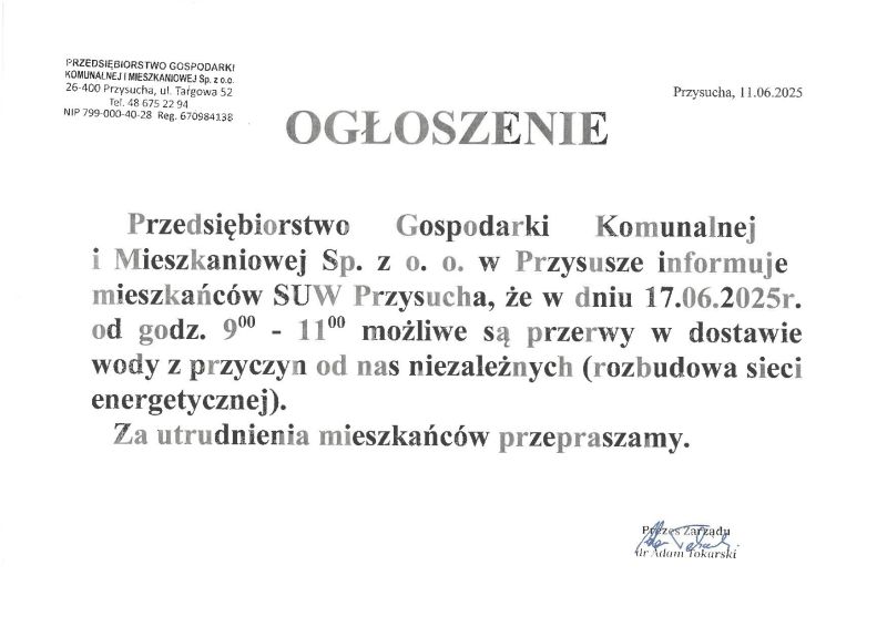 Ogłoszenie