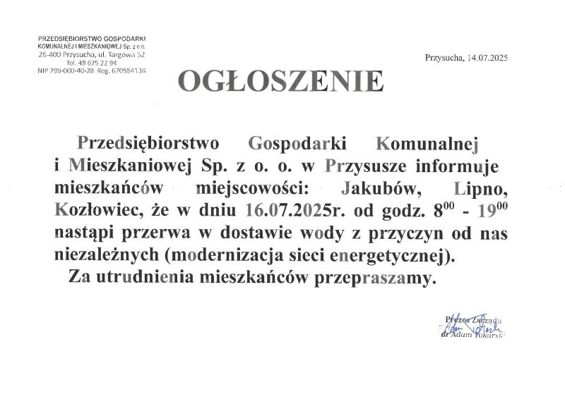 Ogłoszenie