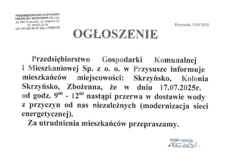 Ogłoszenie