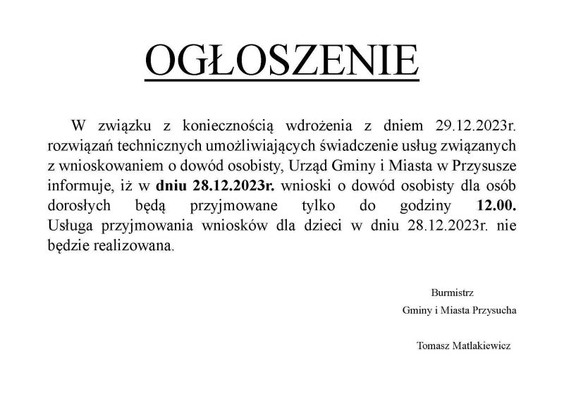 Ogłoszenie